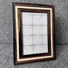 Natalini Italy picture frame 4x6 wood marquetry inlay mother of pearl READ