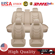 For Lexus Leather Car Seat Covers 5-seats Front Rear Full Set Protectors Pad
