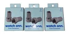 (3) Onn RG6 F Coax Connectors 2 Pack Audio Video For TVs DVR Satellite Cable Box