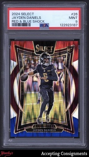 2024 Select Red & Blue Shock #26 Jayden Daniels Concourse ROOKIE RC PSA 9 MINT