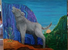 Howling Wolf  By Jeanette Cassady, 16x20