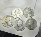 Washington Silver Quarters Lot (5) 1941-D • 1943• 1952 1962-D •  1964-D VG-XF🔥