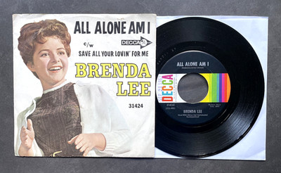 7'' Brenda Lee - All Alone Am I / Save All Your Lovin' For Me - US Decca w/ Pic
