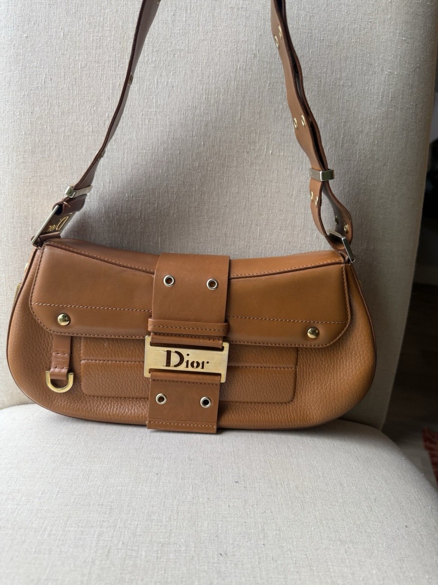 Christian Dior Columbus Street Leather Purse Brown Vintage | eBay