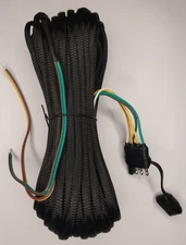 42FT, 5 Wire, 4 Pin Flat Trailer Plug Wiring Harness Trailer Light Connector Kit