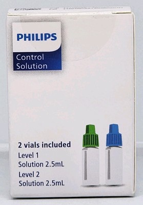 Philips Control Solution 2 Vials Level 1 & 2 New in Box Expiration 12/12/2025