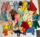 Vintage Large Lot of DOLL CLOTHES Hand Crocheted, Knitted, Barbie, Outfits