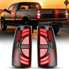 Clear Led Tail Lights For 1999-2002 Chevy Silverado 15001999-2006 Gmc Sierra