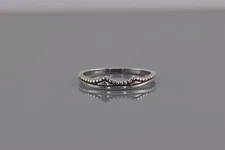 Dakota West Sterling Silver 3mm Dotted Saddle Band Ring 925 Sz: 9