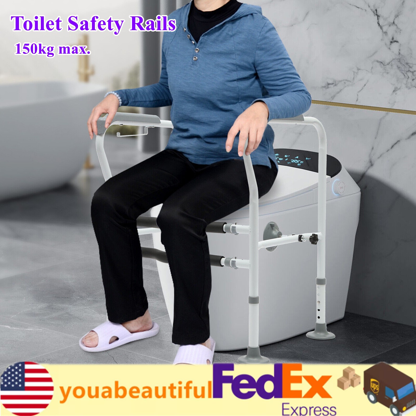 Handicap Assist Senior Arm Rest White Us
