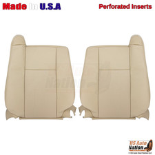 2003 - 2007 Cadillac Cts Driver Passenger Perforated Leather Seat Cover Tan