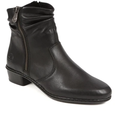 RIEKER Pavers Zip-Up Ankle Boots
