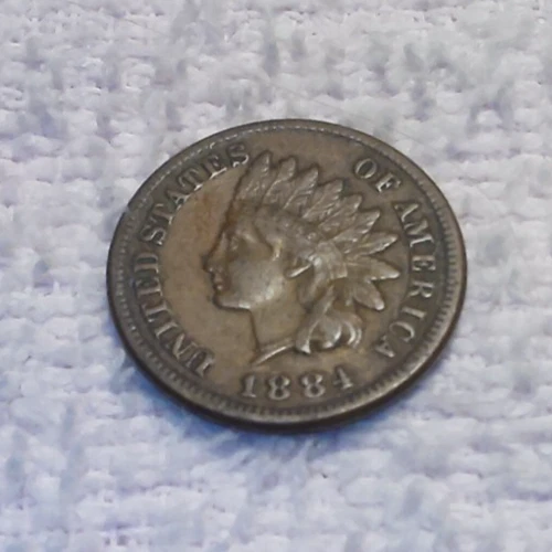 Indian Head Cent: 1884 Very Good Condition           (0130-63)