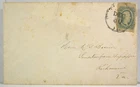 1860s CONFEDERATE CIVIL WAR COVER WITH 10 CENT CONFEDERATE STAMP CSA #12-AD #2