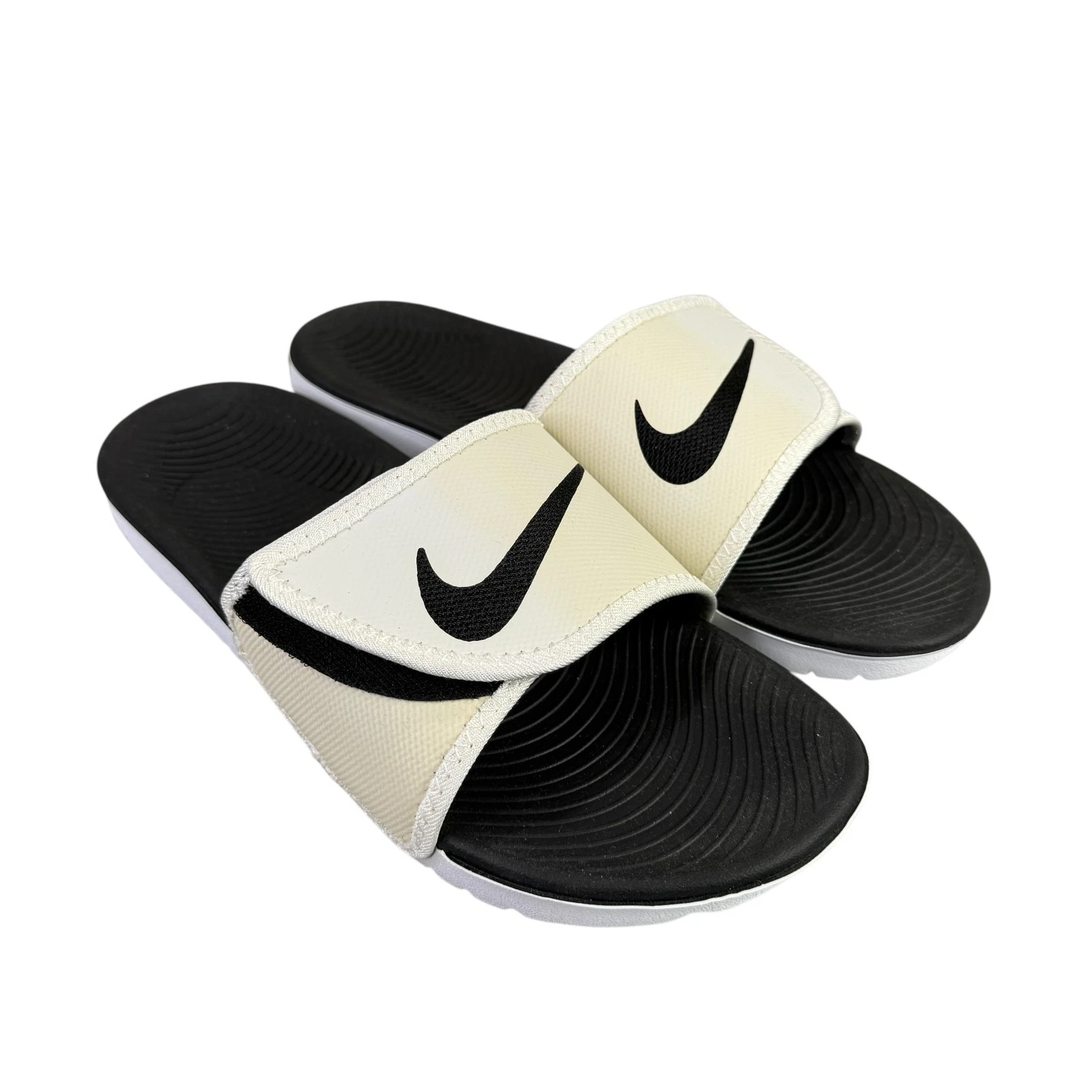 Sandali infradito Nike Kawa regolabili slide uomo 9 bianco e nero 834818 101