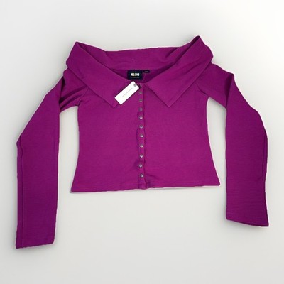 Womens Maeve by Anthropologie Small Cropped Snap Front Shrug Top Pink Coquette
