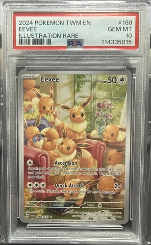 2024 Pokémon TCG SV Twilight Masquerade Eevee 188/167 PSA 10