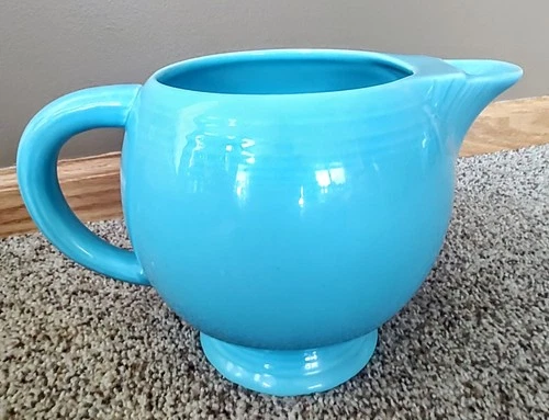 Vintage Fiestaware Turquoise Ice Lip Pitcher