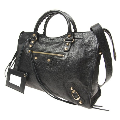 Balenciaga Classic City Grey Shiny Arena Leather Shoulder Bag NEW - 第 2/5 張圖片