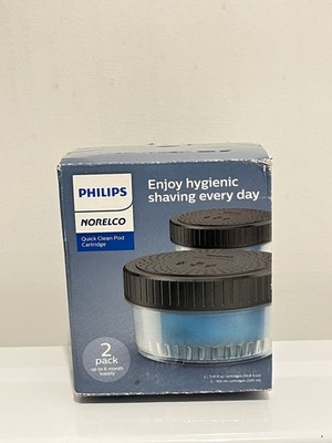 Philips Quick Clean Pod Cartridge 5.41 Fl Oz Pack of 2 Shaver Cleaning Solution