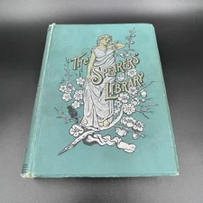 Antique Victorian Speakers Library 1891 Ornate Decorative Book Parlor Reading