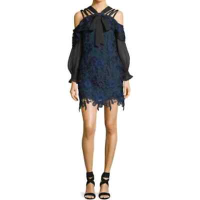 Self portrait black and navy lace dress | eBay