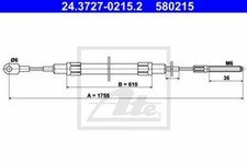 ATE Handbremsseil hinten für BMW 5er Touring (E34)