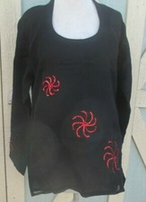 NEW Printed chiffon embroidery tunic top blouse - Printed kurta size M 40