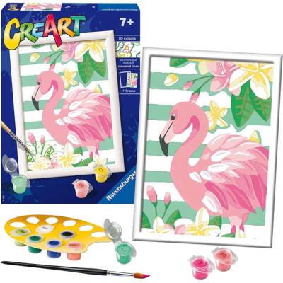 Ravensburger CreArt Think Pink Flamingo Malen nach Zahlen für Kinder