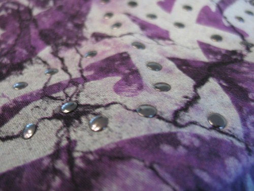 Affliction Womens V-Neck Top "STOP" NWT L T-Shirt Purple - Picture 3 of 5