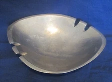 Vtg RARE Nambe’ 763 Ashtray 4 slot Aluminum ~ Mid Century Modern ~ Silver Atomic