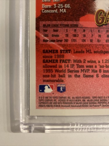 Tom Glavine Uncommon Finest Gamers mit Schutzbeschichtung - Atlanta Braves #72/G3 - Bild 4 von 12