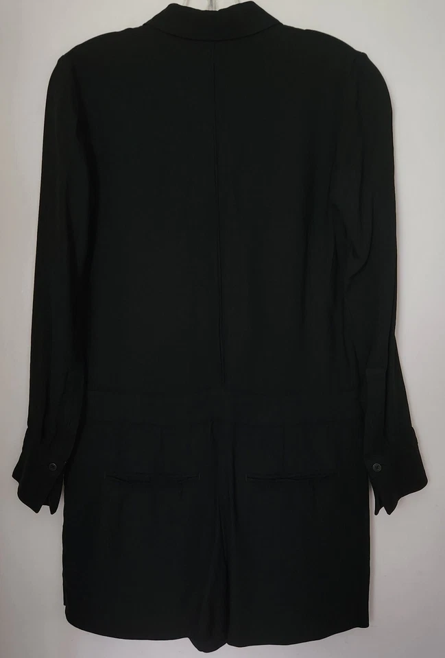 RAG & BONE Black Teresa Romper Shirt-Dress Play-suit Jumpsuit 4 US Small - Image 4 of 4