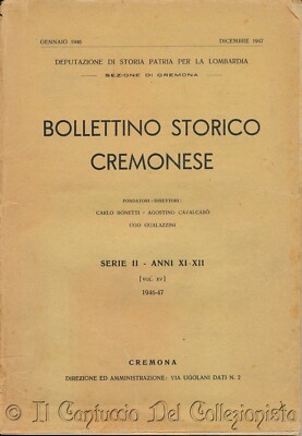 Historisches Bulletin Cremona Statuten Cremona Viadana Geigenbauer Andrea Amati