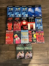 Blank VHS Lot SEALED / Sony / TDK / JVC / Maxell / Fuji / RCA