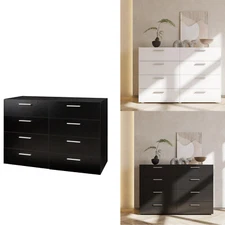 Bedroom Double Storage Dresser 6/8 Drawers with Cabinet Wood Furniture Bedroom