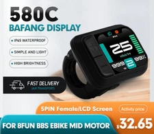 Electric Bicycle 580C Color Display 5-core Waterproof Female Plug for Mid  Motor