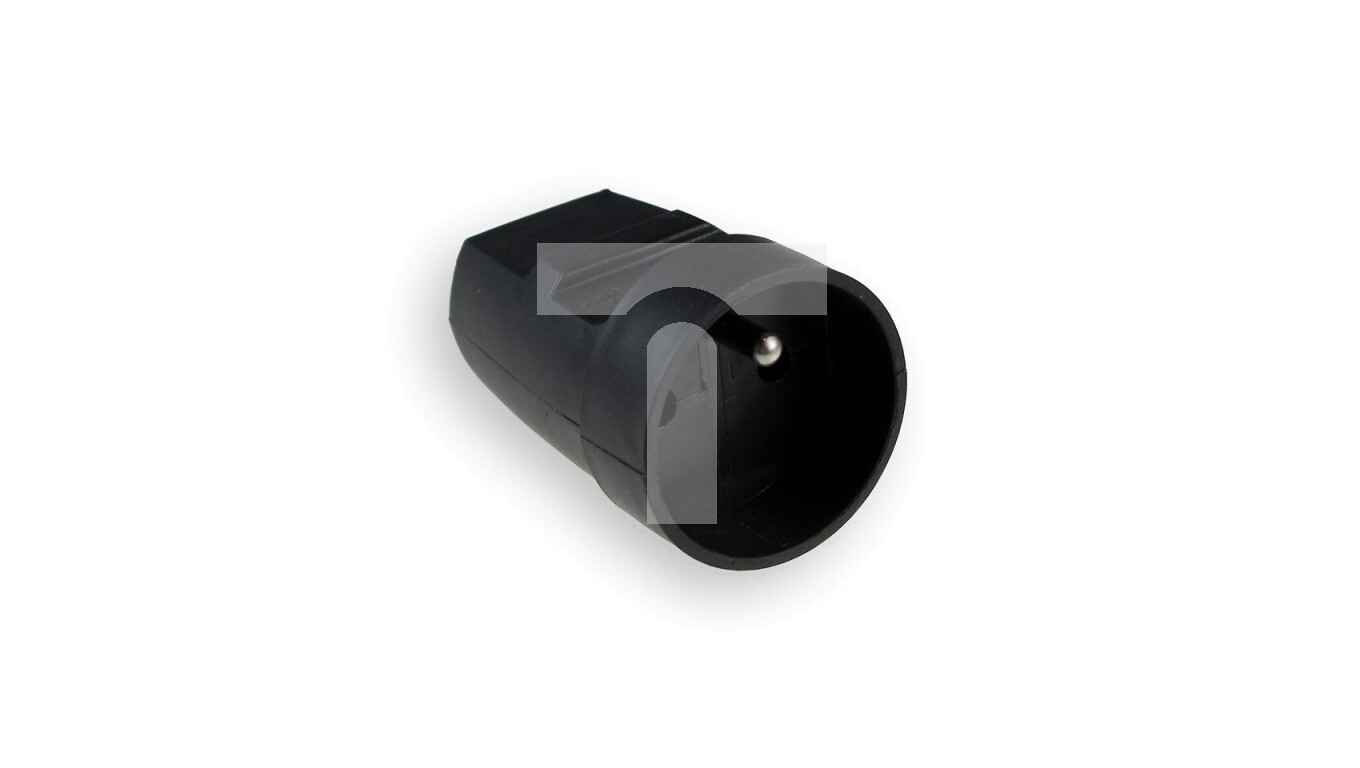 Portable power socket 16A 250V black G-10-2 /T2UK
