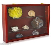 UNA VETRINETTA IN LEGNO MAXI PER MINERALI CRISTALLI FOSSILI METEORITI FIGURINE