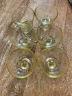CLOVERLEAF PATTERN DEPRESSION GLASS-3 DESSERT PLATES,6 SHERBETS, SUGAR, RARE   — photo 2