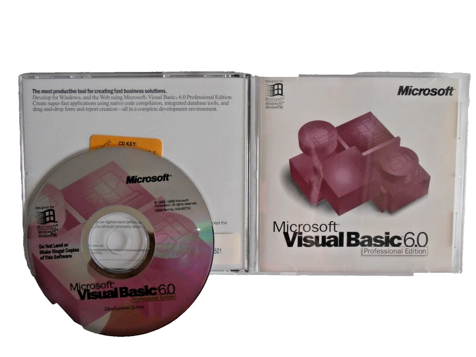 Microsoft Visual Basic 6.0 Professional 6 PRO FULLVER Works n Windows 95 ~ 11 #3 - Image 4 of 4