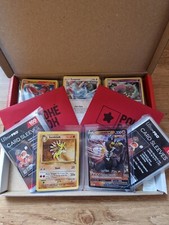 Pokemon Cards Gift Box Bundle | 150 cards, 200 sleeves, ultra rare + 2x vintage