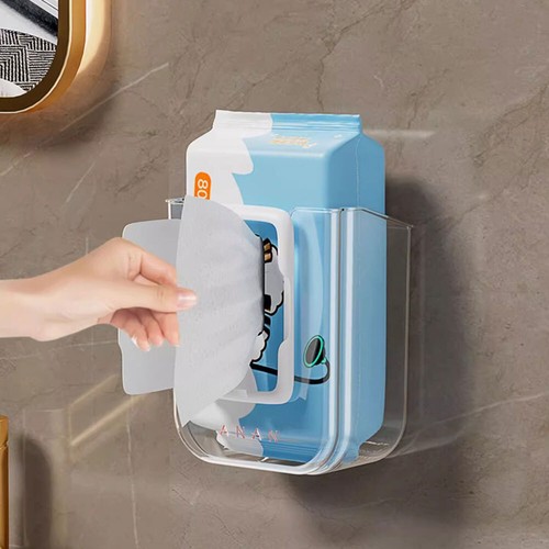 Wall Mounted Tissue Holder Kitchen Wipes Storage Box Container Dispenser #T - Picture 11 of 15