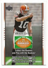 2007 Upper Deck Brady Quinn Collect The Rookies Rookie Card. rookie card picture