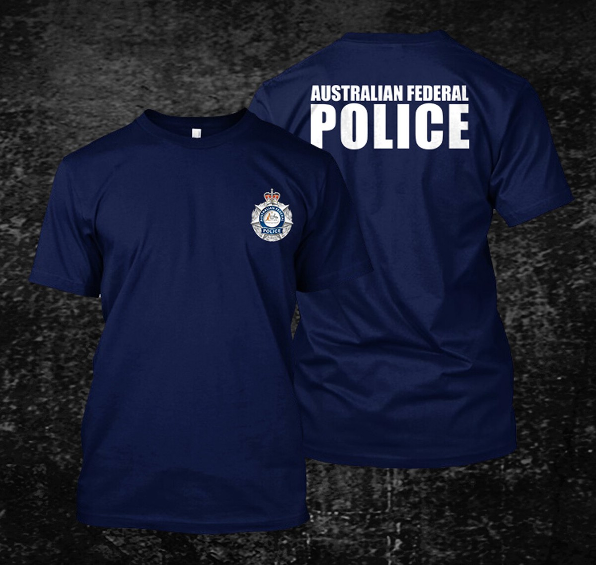 australian federal police Custom Men's Back and front T-Shirt