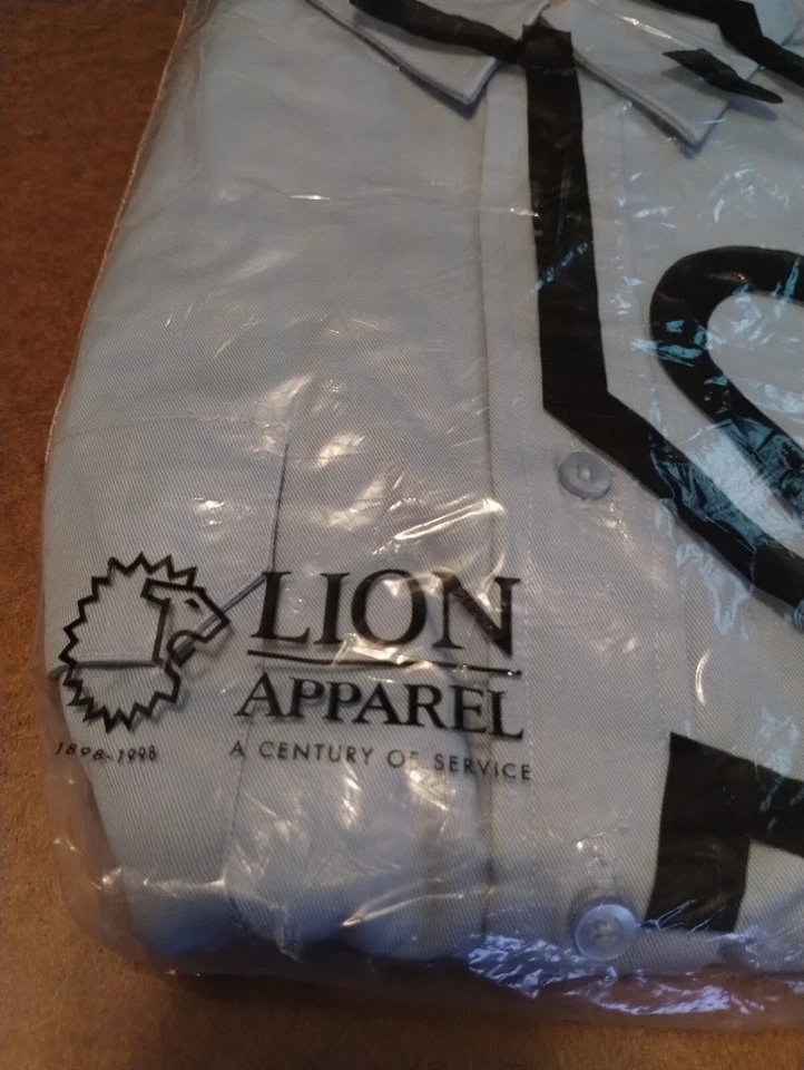 CONTINENTAL AIRLINES Hombres Azul Manga Larga Empleado Botón Camisa M León Ropa Foto 4 de 4