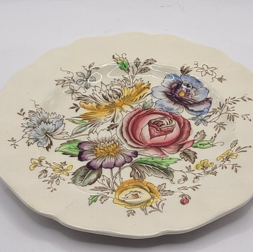 Creamer and plate Sheraton Johnson Brothers England. Vintage. Floral design - Picture 2 of 9