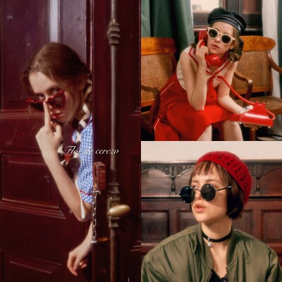 Movie Lolita1997 /Leon Style Glasses Red Heart Shape