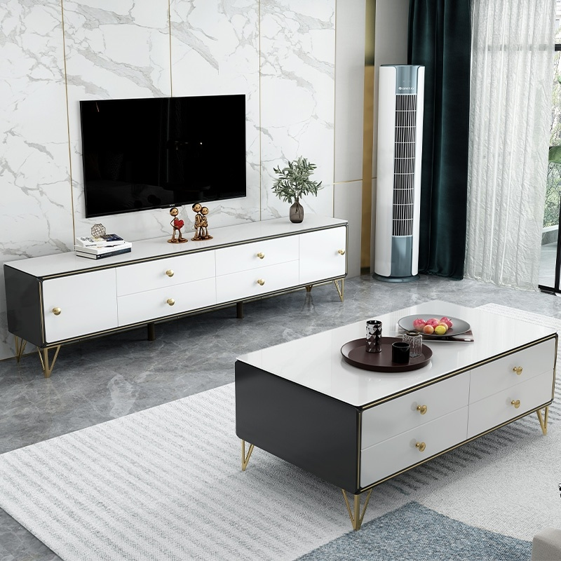 4 Pieds de Meubles Metal Doré, Pied Canapé de Rechange Moderne Chic Elégant, Pied pour Table Basse de 15cm, Meuble TV, avec Vis - Bricolage