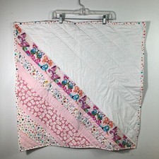 Handmade Baby Quilt Pink Butterflies 30 x 30 1